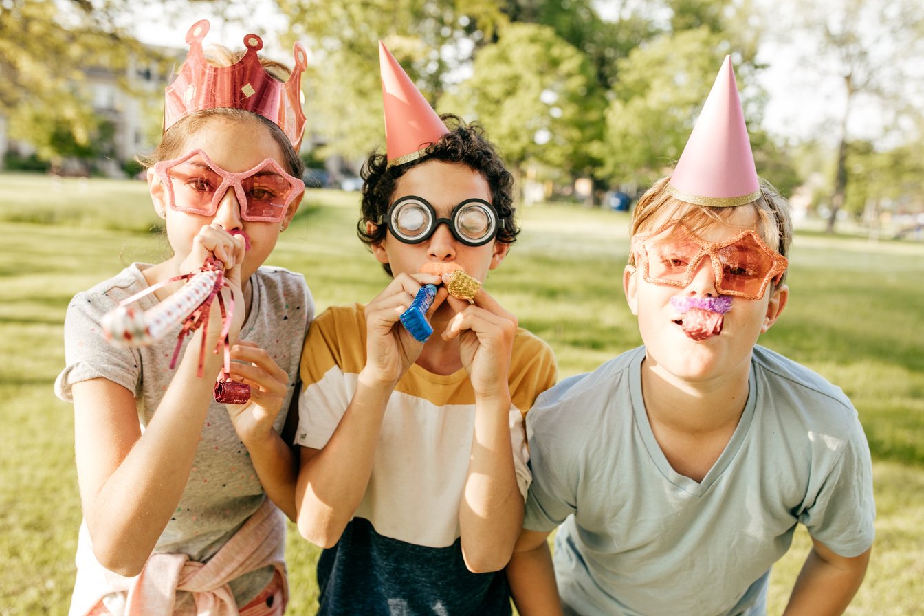 Kids having fun on birthday party